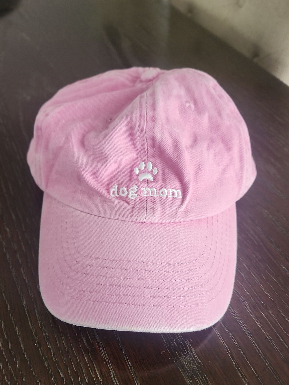 NWOT Dog Mom Pink Baseball Cap - Embroidered Paw Design